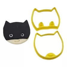 Cortador Super Heróis - Rosto Do Batman Baby 5,5cm Cor Branco