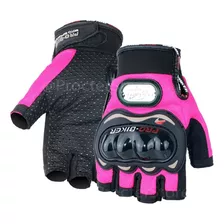 Guantes Dama Protección Medio Dedo Ciclismo Moto Deportes