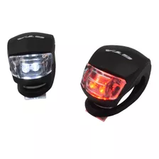 Kit Sinalizador Branco + Vermelho 10 Lumens Gta 2 Leds Bike Cor Preto