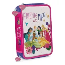 Canopla Princesas Friends Magic C/brillitos 3 Pisos Cierres Color Violeta