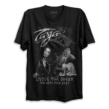 Camiseta Tarja Living The Dream Tour Brasil 2024 Bomber Rock