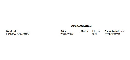 2 Discos De Freno Traseros Honda Odyssey 2002 3.5l Brembo Foto 3