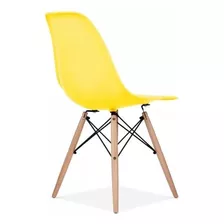 Cadeira Charles Eames Wood Design Eiffel Colorida Cor Da Estrutura Da Cadeira Amarelo