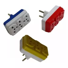 3 Adaptador Todas Tomadas Padrão Novo Antigo Benjamin Triplo