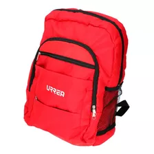 Mochila Sport Con Tirantes Acolchonados Urrea Color Rojo