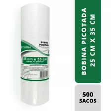 Plastico Bobina Picotada Saco 25x35 Rolo C/ 500 Sacos * Full