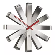 Umbra Ribbon Wall Clock Acero Inoxidable