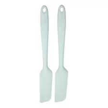 Mini Espátula Para Frascos De Silicona Celeste Pastel Set X