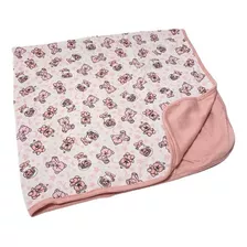 Cueiro De Bebe Duplo Estampado Ursinho Rose Conforto De Bebê