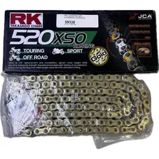 Cadena Transmision Moto Rk Cadena 520 Xso-120 Rxring Dorada 