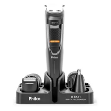 Aparador De Pelos Philco Pap14 Multigroom 8 Em 1 Bivolt Cor Preto 110v/220v