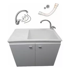 Combo Mueble Lavadero De 75 + Grifería + Kit De Desagote