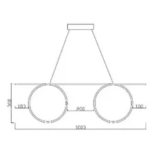 Pendente Infinity Dourado Em Led 3000k Com 3 Metros De Cabo