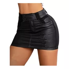 Saia Curta Feminina Jeans C/lycra Bojo Removível Original