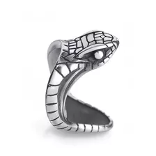 Anillo Cabeza De Serpiente (acero Inoxidable)