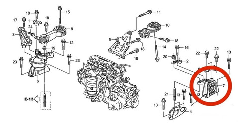 Soporte Caja Std Honda Civic 2006 2007 2008 2009 2010 2011 Foto 2