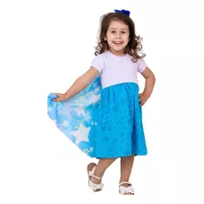 Vestido Infantil Menina Princesa Elsa Frozen Fantasia