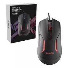 Mouse Gamer Galax Slider-04 Preto 6400dpi Usb 6 Botões