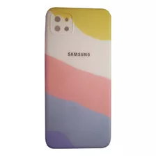 Forros Samsung A22 5g Silicón Arcoíris Con Gamuza