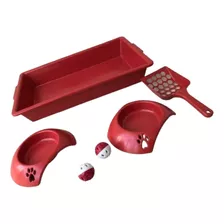 Kit Higiênico Para Gatos - Pá-comedouro+2 Bolinhas Brinde