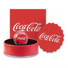 Moneda Coca Cola Conmemorativa Plata 925 Forma De Tapa Unc