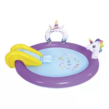 Pileta Infantil Unicornio Con Tobogan