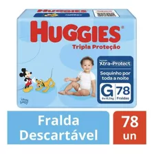 Fralda Huggies Disney Tripla Proteção Tamanho G C/78 Unid.