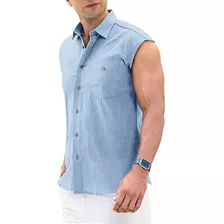 Camisa De Hombre, Camisa De Lino Y Algodón, Ropa De Calle Pa