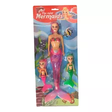 Boneca Princesa Sereia Com Luzes E Acessórios Articulada