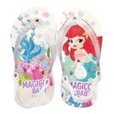 Chinelo Bebê Sandália Infantil Sereia Menina Magicc Baby