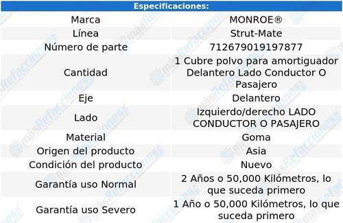 Cubre Polvo Amortiguador Izq/der Delantero Aveo5 07-11 Foto 3