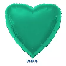 Balão Metalizado Coração 50cm - 20 Polegadas - Flexmetal Cor Verde