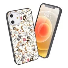 Lugeke Cute Coffee Phone Case Para iPhone 12 Pro 6.1 , Coff
