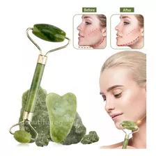 Rodillo Jade Roller Con Gua Sha Masajeador Facial Corporal