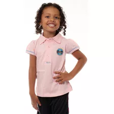 Camisa Polo Infantil Grêmio Rosa Oficial