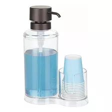 Mdesign Modern Plastic Enjuague Bucal Bomba Caddy Y Hold