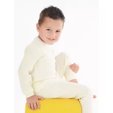 Conjunto Pijama Pra Criança Infantil Canelado Calça + Blusa