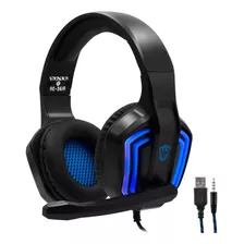 Fone De Ouvido Gamer Satellite Ae-361b, Led, Com Fio