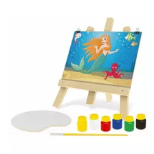 Kit Pintura Infantil Desenho A Pequena Sereia