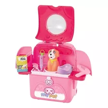 Brinquedo Menina Mochila Pet Shop Cachorro 3 Em 1 Multikids