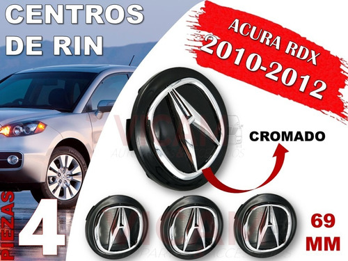 Kit De Centros De Rin Acura Rdx 2010-2012 69 Mm (negro) Foto 2