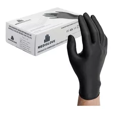 Guantes Descartables Antideslizantes Nitrilo Negro X100u