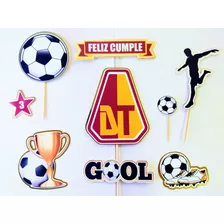 Decoración Torta Equipos De Futbol, Decoración Para Ponqué