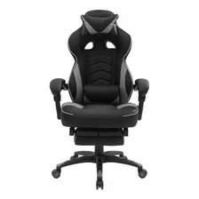 Silla Ejecutiva Gamer Techni Sport Polipiel Negro Con Gris