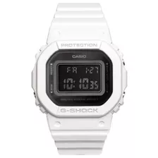 Relógio Feminino Casio G-shock Gmd-s5600-7dr E Cor Da Correia Branco Cor Do Bisel Branco Cor Do Fundo Preto