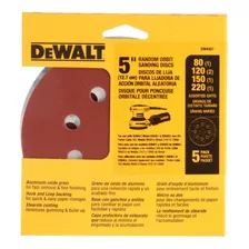 Set 5 Lijas De 5 (125 Mm) Dewalt Dw4307 Grano Surtido