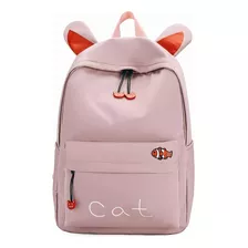 Mochila Con Orejitas Gato Bolso Escolar Kawai Juvenil Cat