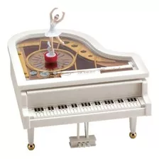 Piano Musical À Cordas Branco Caixinha De Musica Porta Jóias