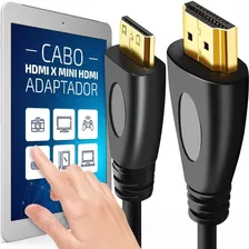 Cabo Mini Hdmi Para Hdmi 2.0 Adaptador 19 Pinos 4k 2 Metros