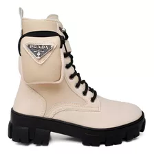 Bota Coturno Feminino Prada Tratorada Com Bolsa